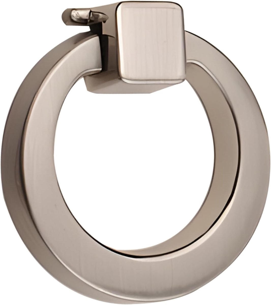 Zilveren Ring Deurklopper Kastgreep 40x40mm