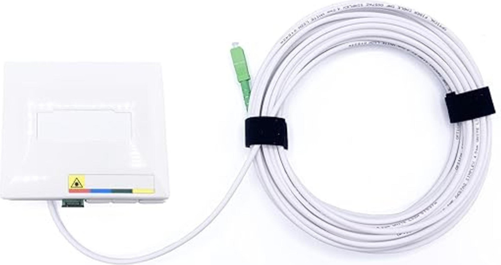 Elfcam Versterkte glasvezelkabel SC/APC naar SC/APC simplex single-mode met PTO, 10 meter, diameter: 4,0 mm