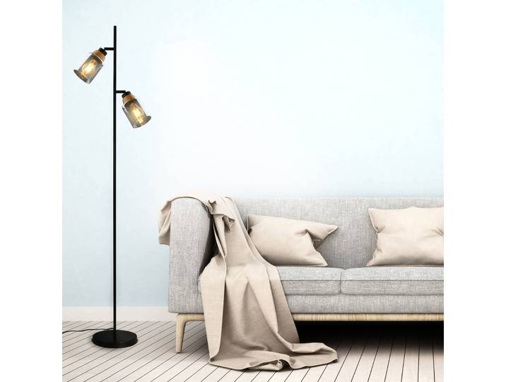 Vloerlamp 1486025, zwart, Woon-/ Eetkamer, metaal, vloerlamp
