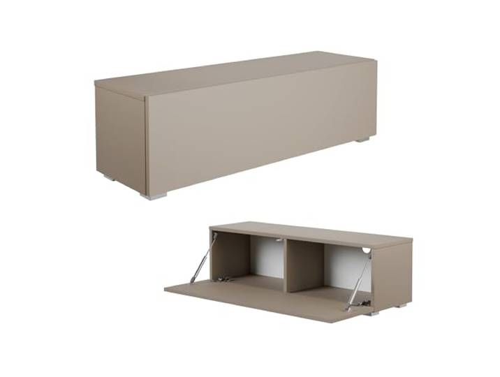 PLATAN ROOM Fernsehschrank TV-Lowboard 105/140 / 160/210 / 280 In Weiß Hängend Oder Stehend Hochglanz Matt (Kaschmir, 105 x 30 x 32)