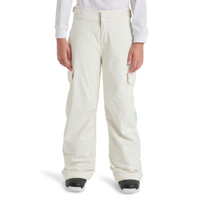 Snowboardhose ROXY "Banky Ice 10K", Kinder, Gr. 8, Normalgrößen, weiß (whisper weiß), Obermaterial: 100% Polyester., Hosen