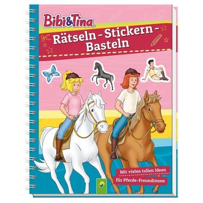 Bibi & Tina - Rätseln, Stickern, Basteln, Gebundene Ausgabe von Schwager & Steinlein Verlag, Schwager & Steinlein, 978-3-8499-2138-5
