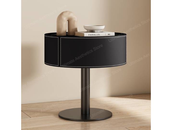 Table De chevet ronde moderne Design rangement Style italien Tables De chevet à la mode gain De place Mesitas De Noche meubles De chambre