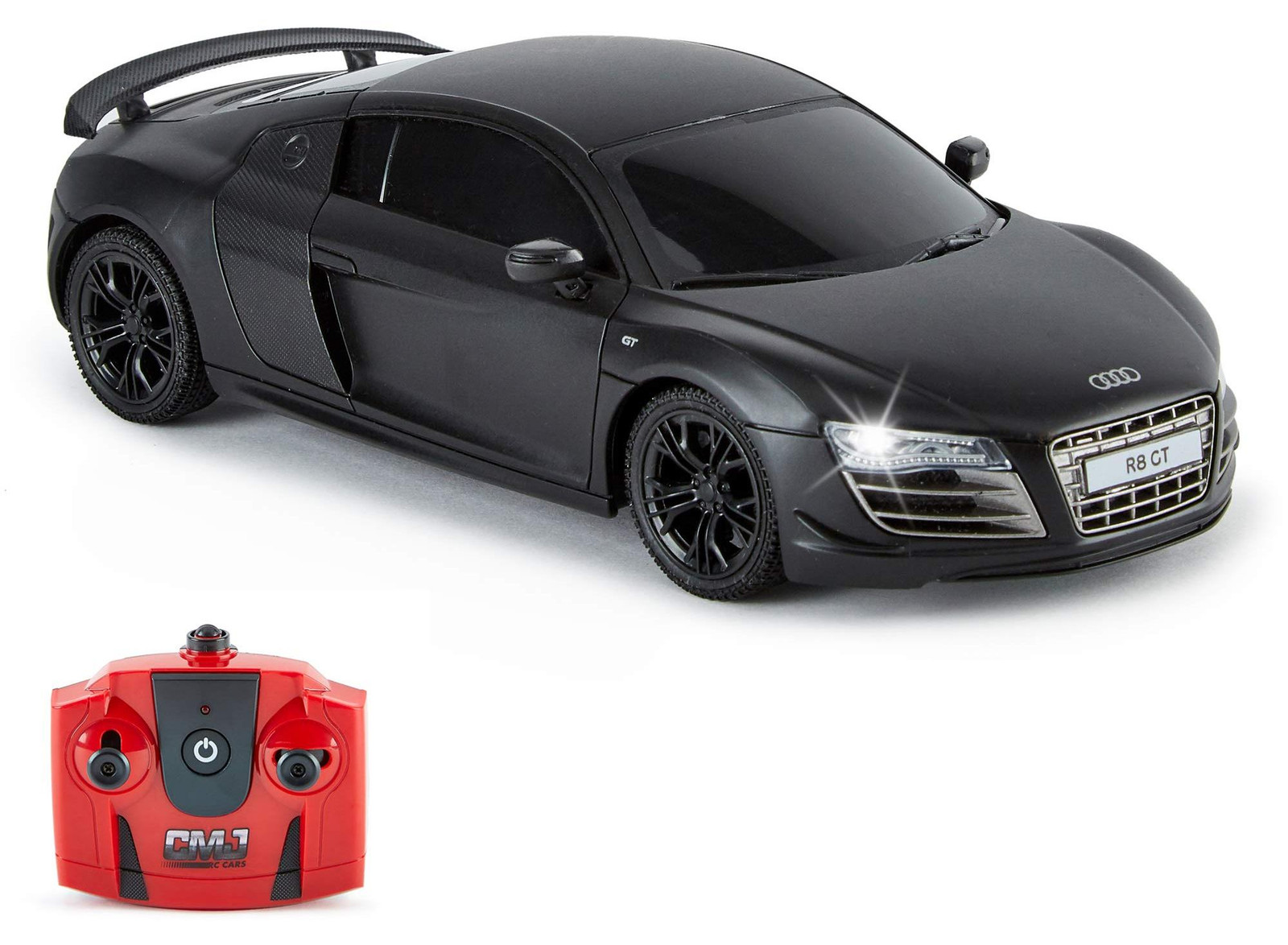 CMJ RC Auto Audi R8 GT officieel gelicentieerde op afstand bestuurbare auto 1:24 zwart