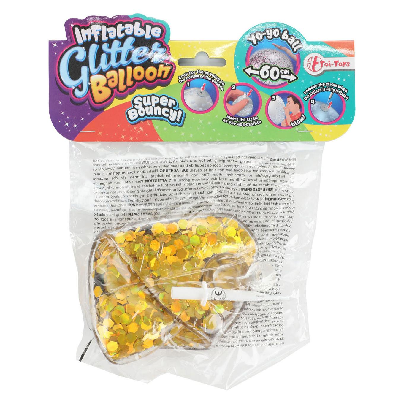 Toi-Toys Aufblasbarer Glitzerballon, 60cm (21134892)