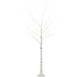 180 cm Kunstbirke Kunstbaum mit LED-Beleuchtung für Weihnachten Ostern Warmweiß