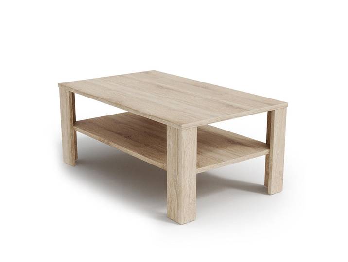 Vicco Couchtisch Sonoma 100 x 60 cm, Sonoma Eiche, Holzwerkstoff, 2 Fächer, Rechteckig,Rechteckig, 100x42x60 cm, Wohnzimmer, Wohnzimmertische, Couchtische