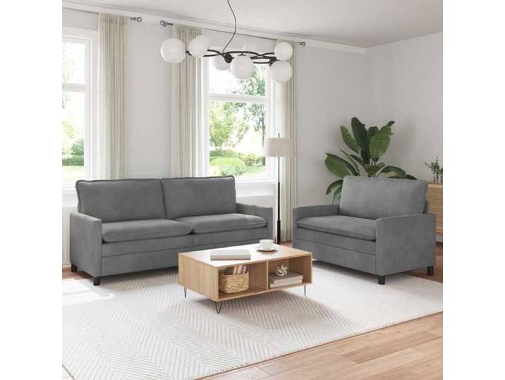 Ensemble de Canapés 2 pc Gris foncé Velours 3417128