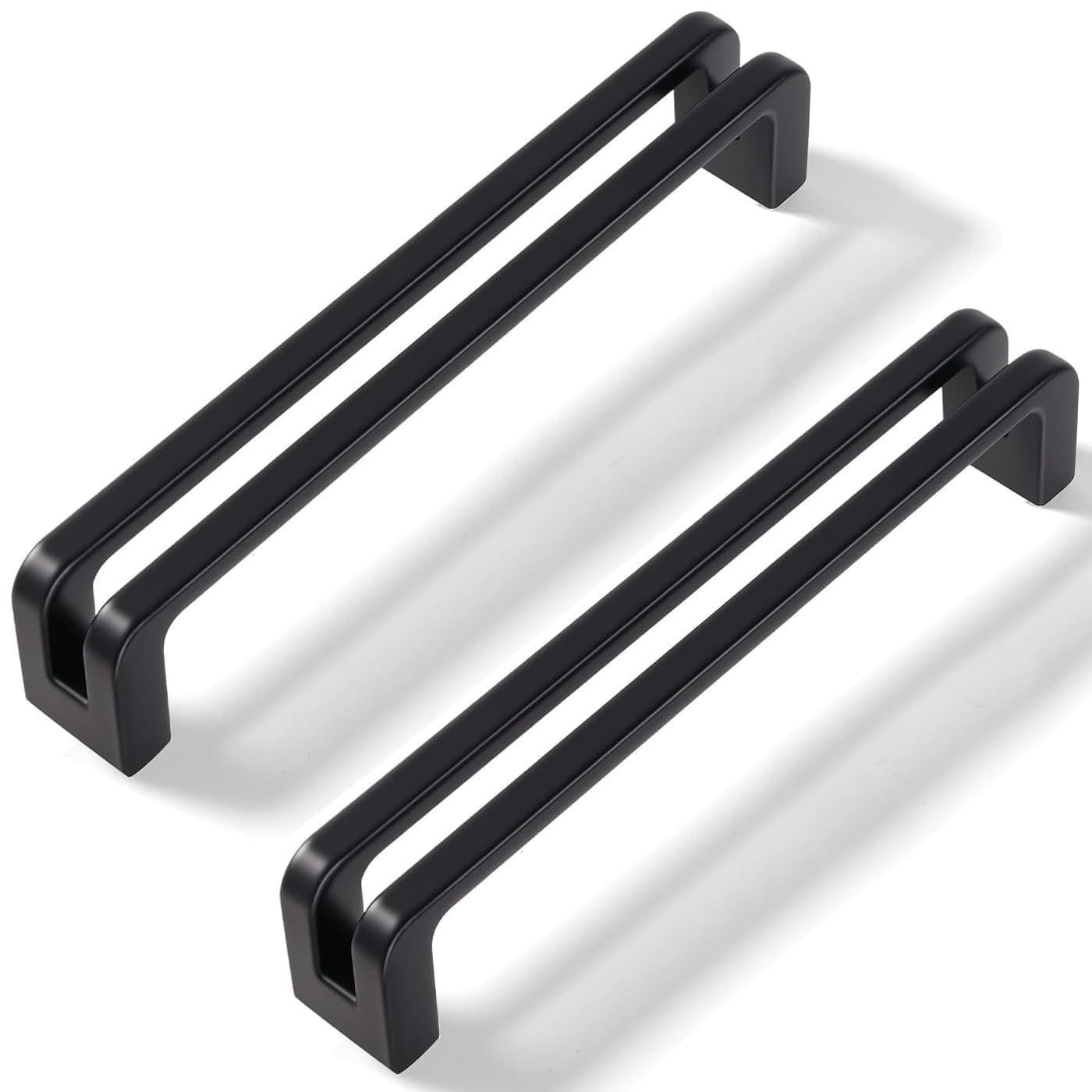 Set van 6 zwarte kastgrepen van 160mm voor keukenmeubels