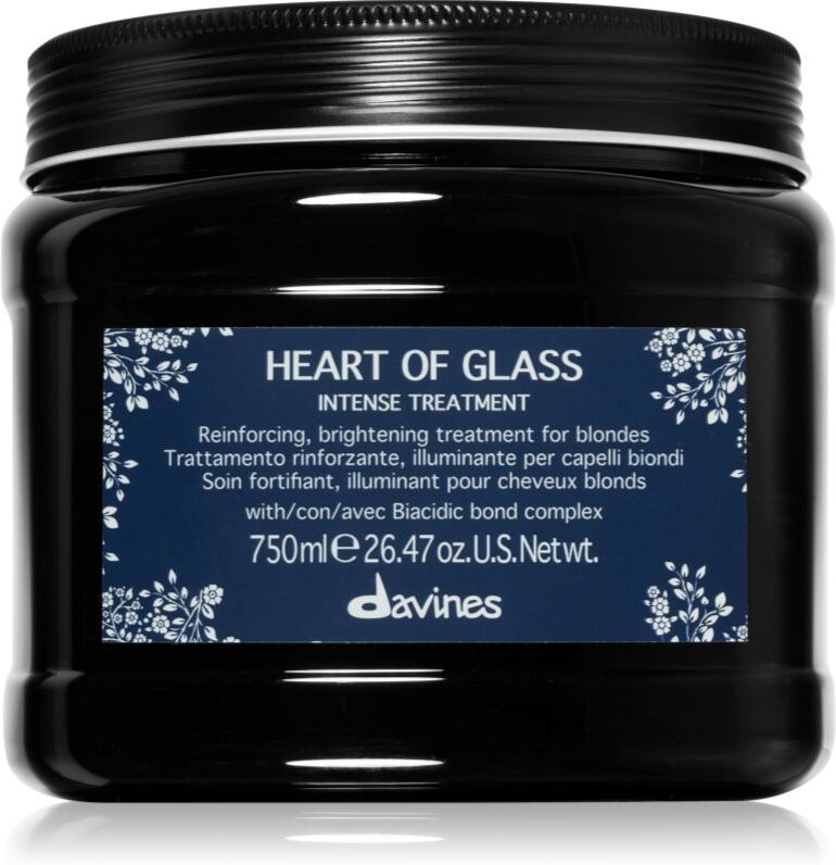Davines Heart of Glass Intense Treatment cure intense pour cheveux blonds 750 ml