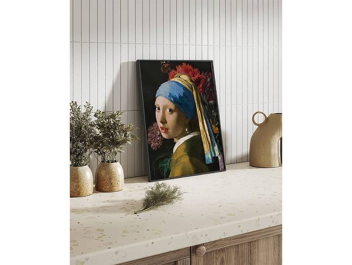 Bild My Flowers Wall Rahmen: Buche Massiv, lackiert Abdeckung: Acrylglas Multicolor 42 x 52cm