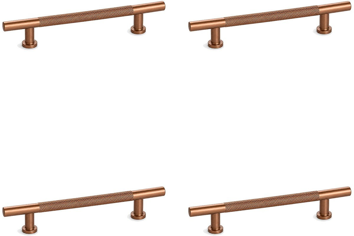 Luxavia Kastgreep Brons 128mm Aluminium 4-pack - Meubelgrepen Set voor Keuken en Lades