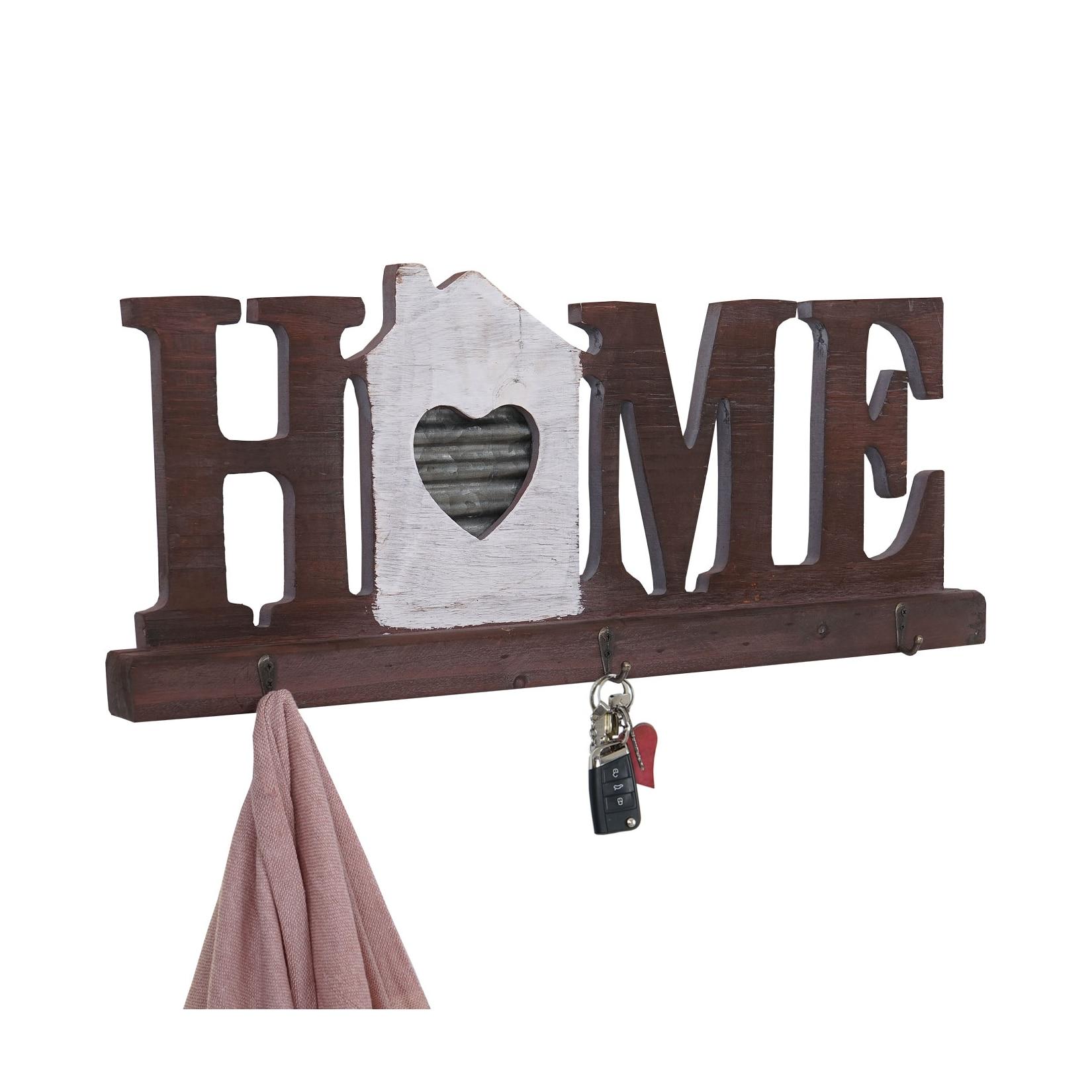 Wandgarderobe MCW-A91 Home, Garderobenpaneel, Landhaus Holz Metall