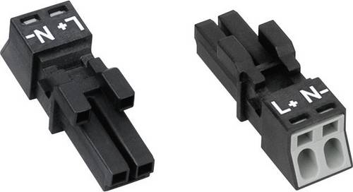 WAGO 890-242 Netz-Steckverbinder WINSTA MINI Buchse, gerade Gesamtpolzahl: 2 16A Grau