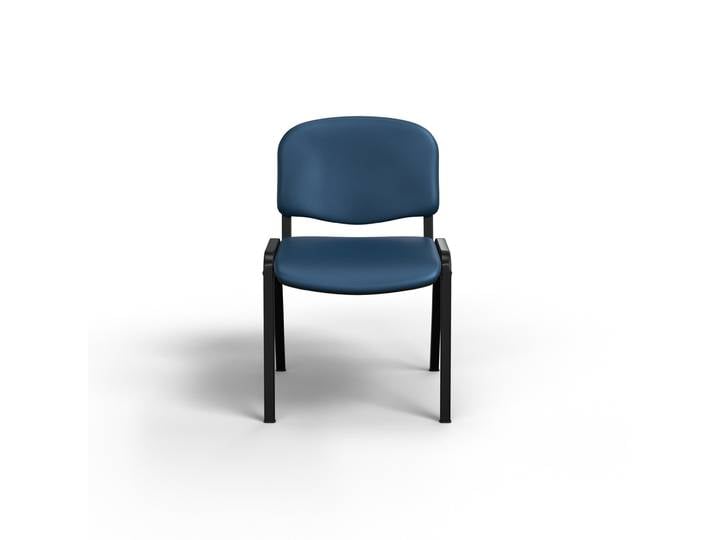 Chaise de réunion et visiteur First vinyle - Bleu