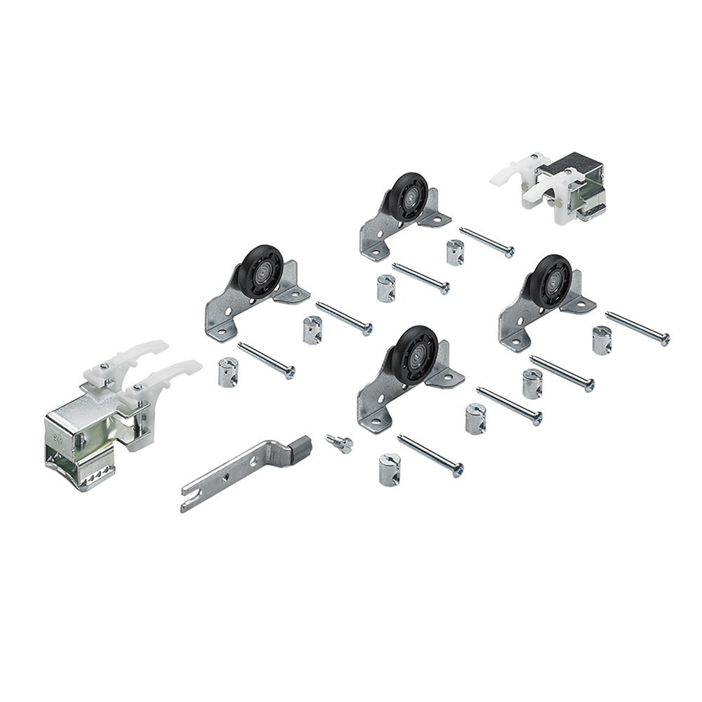 Hettich Möbel-Schiebetürbeschläge-Set, Belastbarkeit 50kg, TopLine 1, TS 16-19, für einliegende Türen 45076
