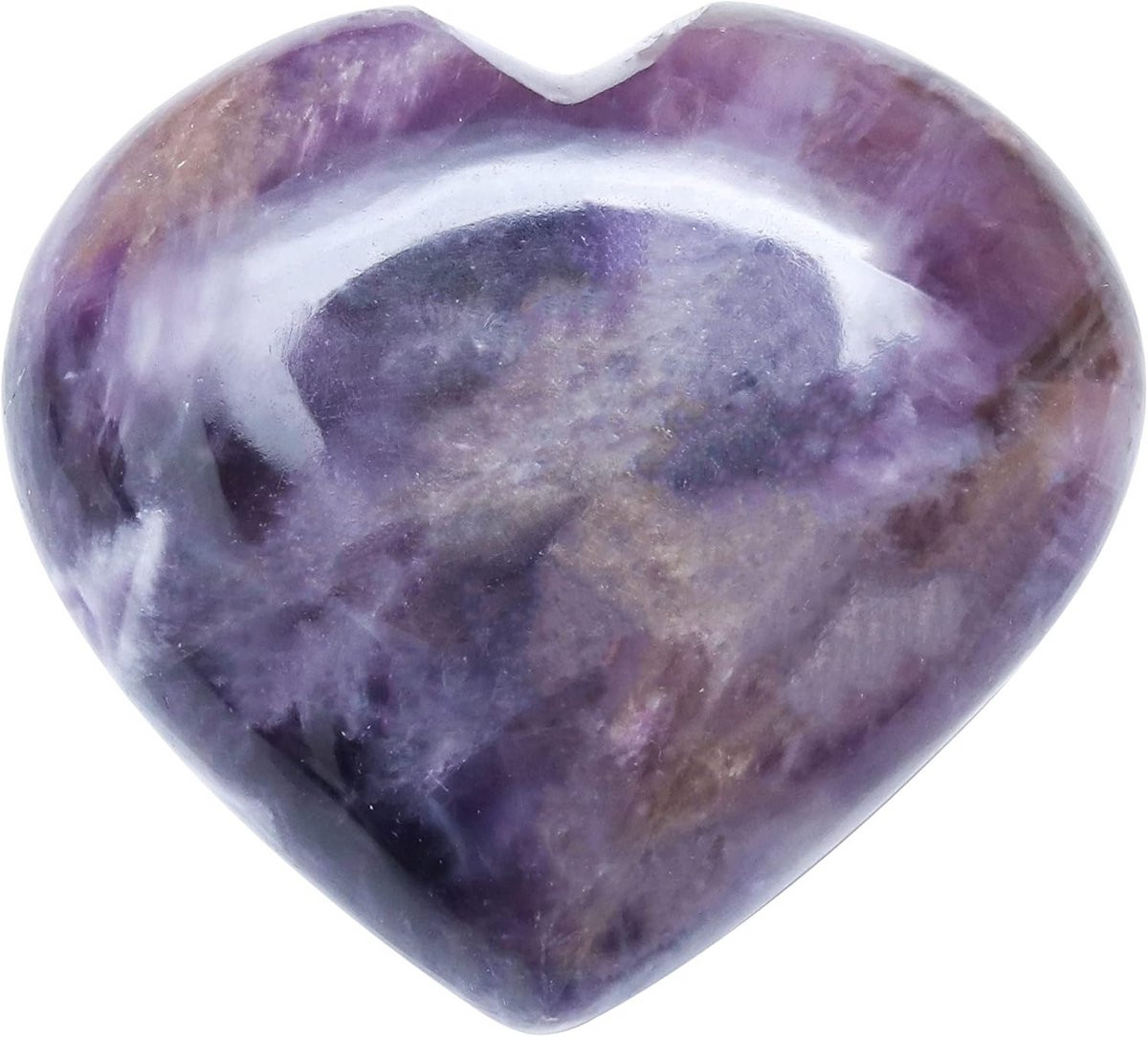 Amethist Edelsteen Hart Handgesneden Kristallen Set voor Yoga en Ontspanning
