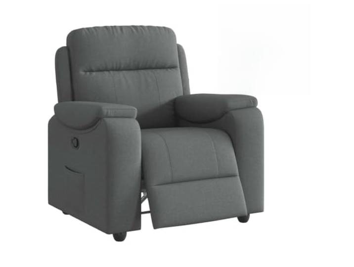 HAQWRDQSG Relaxsessel mit Liegefunktion, Polstersessel Stoff Dunkelgrau Ergonomischer TV-Sessel mit Seitentasche und 135 Grad Verstellbarkeit für Wohnzimmer und Schlafzimmer.