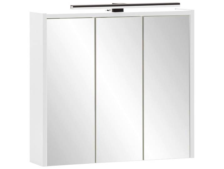 Stylife Spiegelschrank Katta, Weiß, Glas, 6 Fächer, 65x62.7x16 cm, Made in Germany, Badezimmer, Badmöbelsets & Badmöbelserien, Badmöbelserien