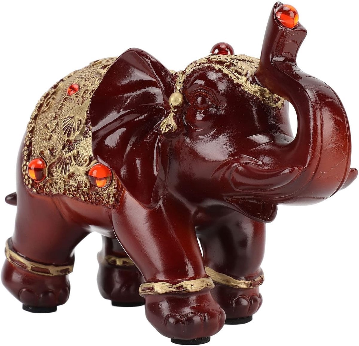Rood Olifant Standbeeld van Duurzaam Hars voor op Tafel