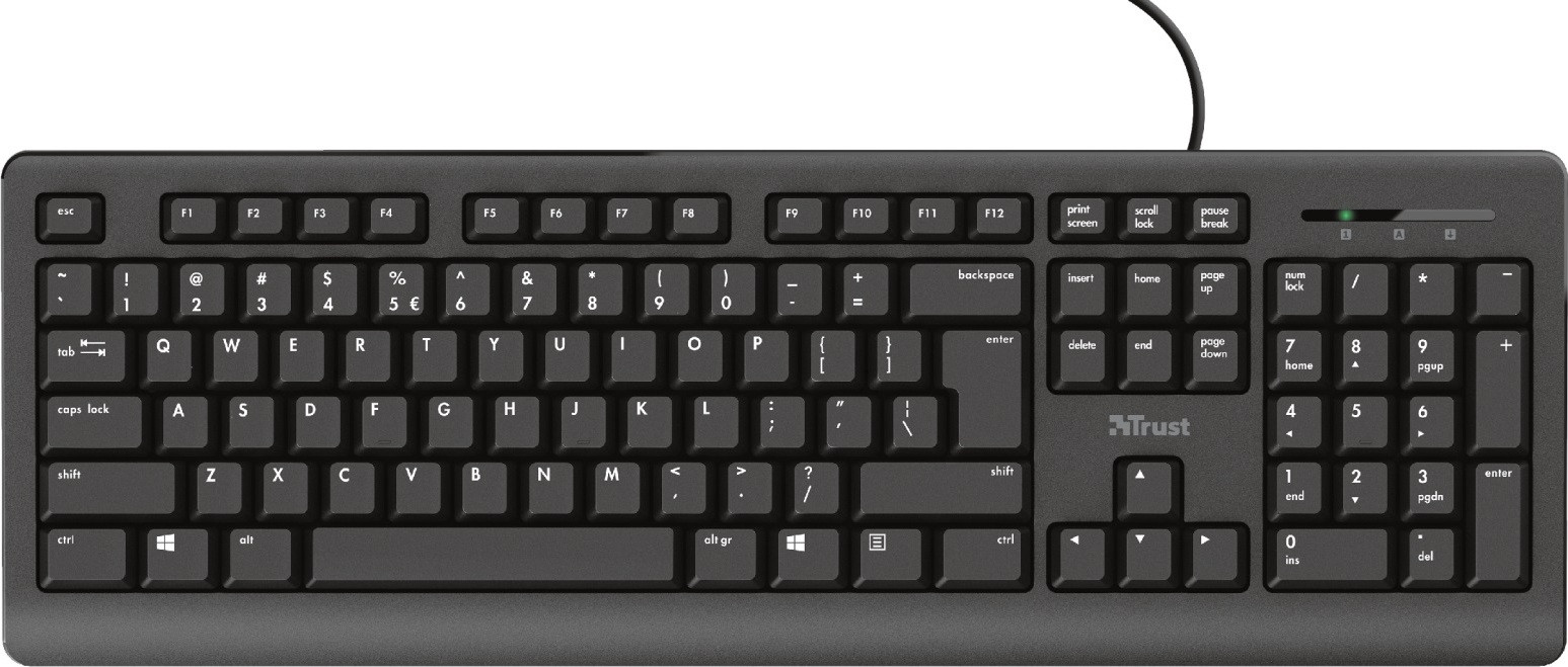 Trust Primo Volledig toetsenbord USB Membraan QWERTZ Zwart