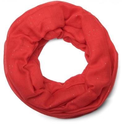 Loop STYLEBREAKER "Loop mit Glitzer unifarben", Damen, rot, Obermaterial: 100% Viskose CV., Modisch, Modetücher Loop