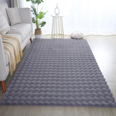 Hochflor-Teppich AYYILDIZ TEPPICHE "AMBIANCE 5110, auch als Läufer", grau, B:140cm H:25mm L:200cm, Polyester, Teppiche, Fell Haptik / Besonders weich / Dicker Flor / Pflegeleicht