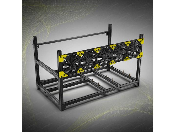 Châssis ouvert tout aluminium pour serveur de bureau, 6 GPU, multi-GPU, pour le calcul de grands modèles IA