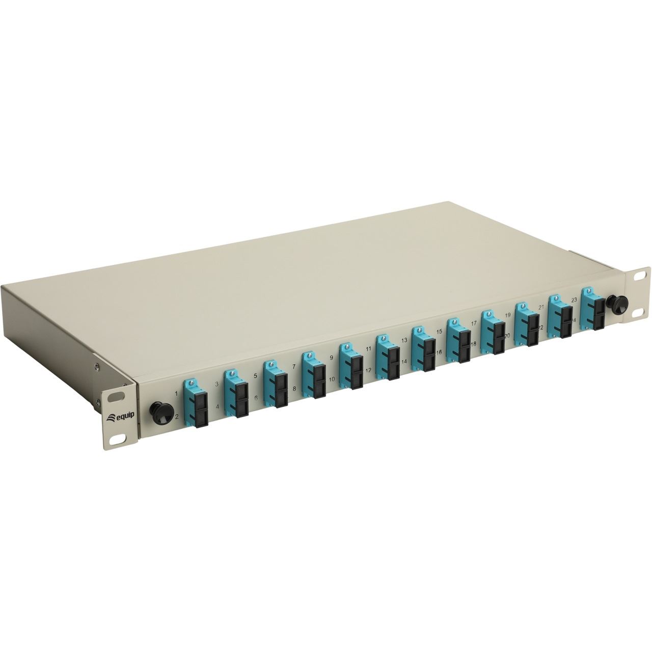 Equip LWL-Spleißkasten 12-Port SC-Duplex OM3 1U komplett gr