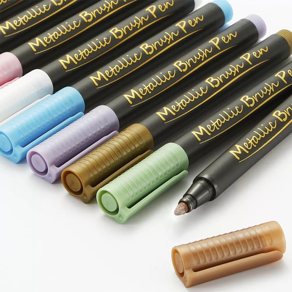 INF Stylos Marqueurs Métalliques - Ensemble de 10 Couleurs à Base d'Eau pour l'Art et le Bricolage