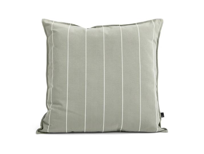 HAY - Terrazza Outdoor Kissen, 60 x 60 cm, dünne Streifen, grau