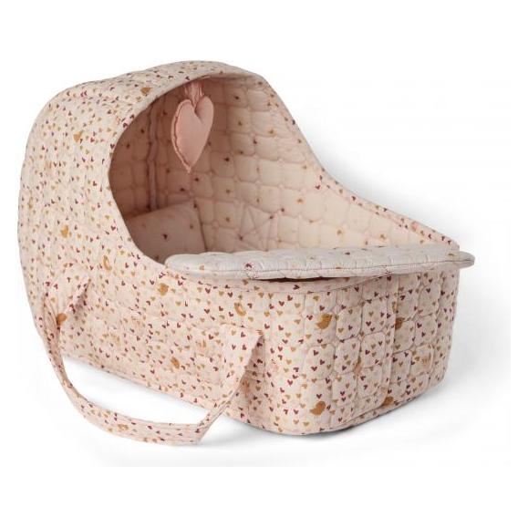 Smallstuff - Doll carrier, pillow and duvet, hearts and birds (73200-02) (73200-02)