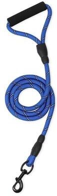 Snug & Styled SafeGlow Reflective Dog Leash With Comfort Grip For Medium & Large Dogs blue