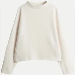Sweatshirt Gemse in samtiger Cord Optik Weiß 38