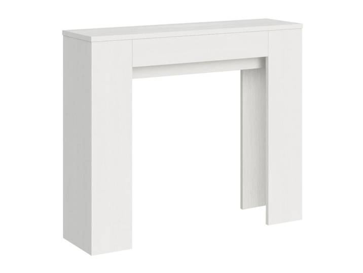 Console extensible 90x25/181 cm effet bois frêne blanc