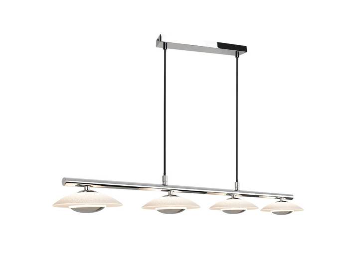 ZMH Hängeleuchte Zorvq 94/16/133 cm, Chromfarben, Metall, Glas, Mode, LED integrated, 16x133x94 cm, Lampen & Leuchten, Innenbeleuchtung, Hängeleuchten, Pendelleuchten