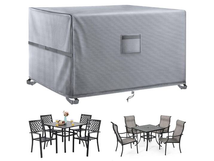 Abdeckung für Gartenmöbel 180x120x74cm, wasserdichte Schutzhülle 420D Oxford, UV-Schutz, winddicht