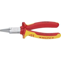 Rundzange KNIPEX DIN ISO 5745 Länge: 160mm (verchromt, Mehrkomponenten Griffhüllen, VDE)