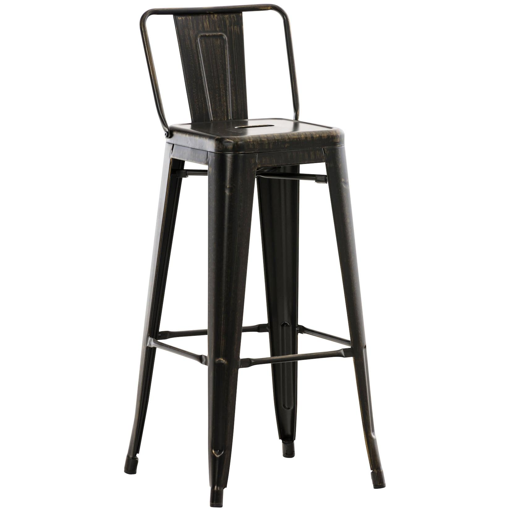 CLP Barhocker Mason antik Farbe: schwarz-gold