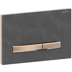 Geberit Sigma 50 Square Betätigungsplatte 115670JM2 Deckplatte Mustang Schiefer, Platte/Taste rotgold, für 2-Mengen-Spülung