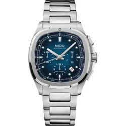 Mido Multifort TV Chronograph M049.527.11.041.00 - blau,ein zusätzliches Leder-Textilarmband,silber - 41,2 x 42mm