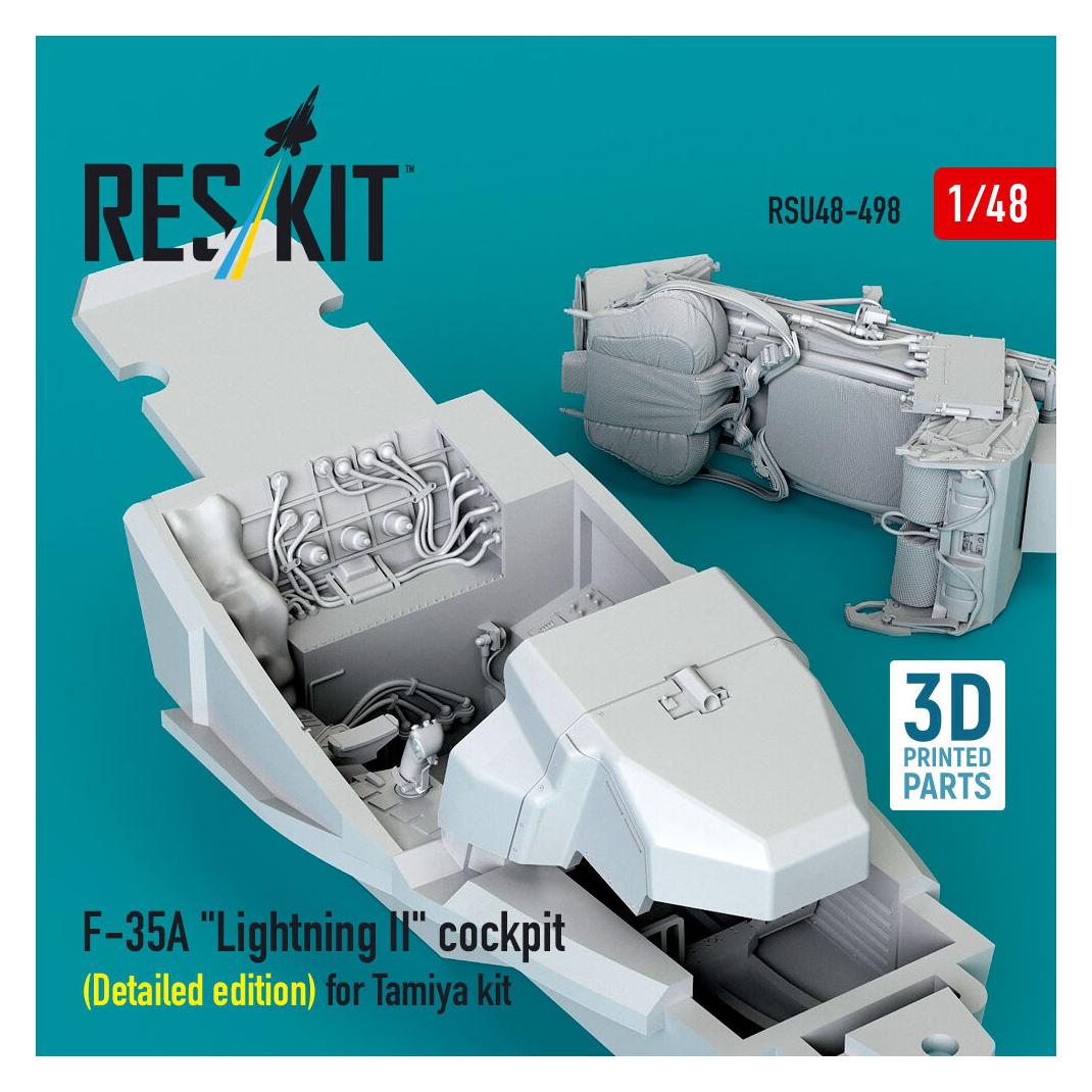 ResKit F-35A Lightning II cockpit (Detailed edition) for Tamiya kit (3D Printed) (RSU48-0498)