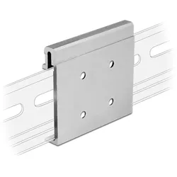 DELOCK Aluminium Montageclip für Hutschiene 4 Befestigungsl.
