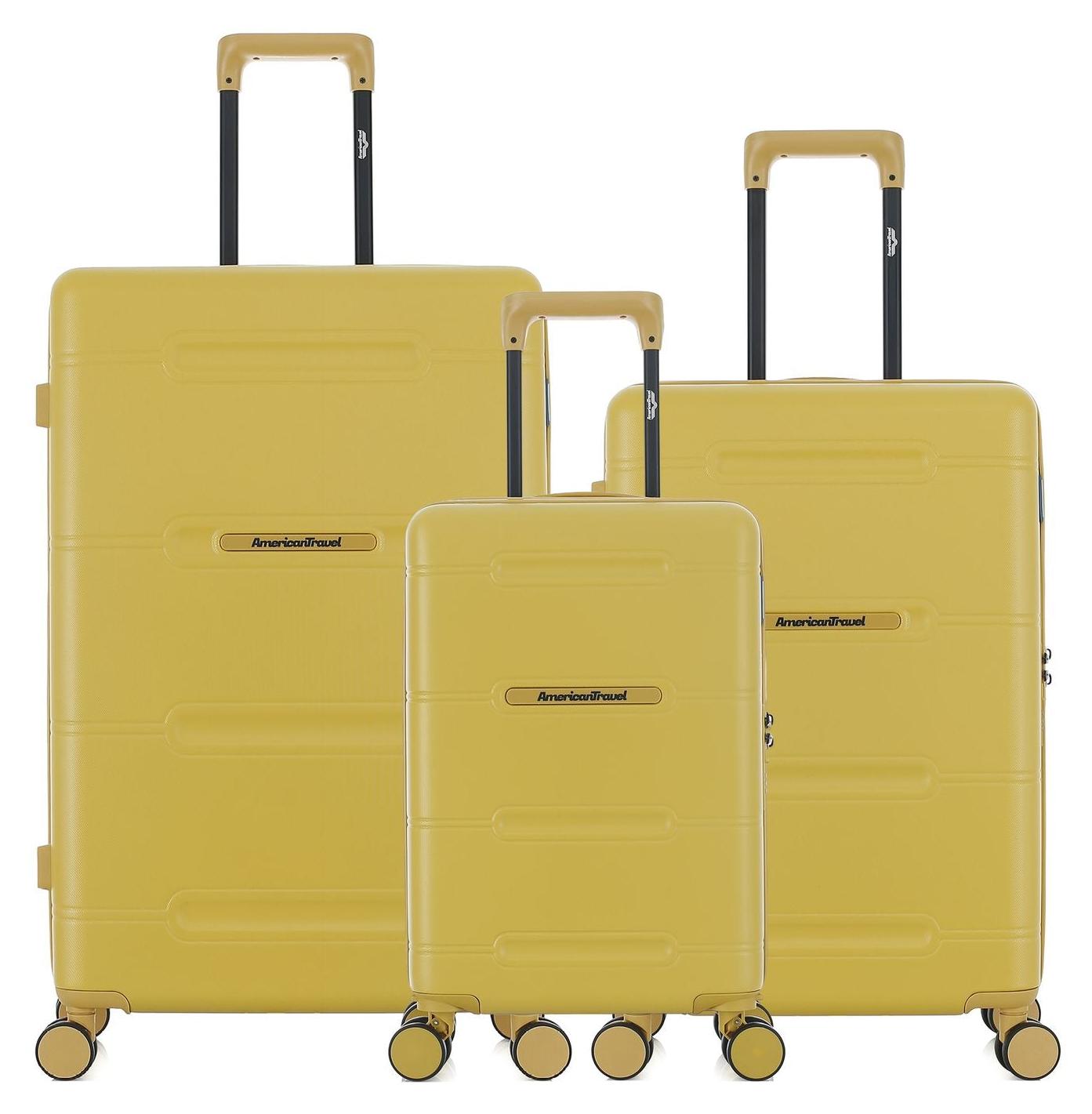 AMERICAN TRAVEL - 3ER-SET - Großes Reisegepäck, Wochenendkoffer und Handgepäck XS CLEVELAND