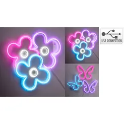 Wanddeko FLOWER/BUTTERFLY LED (BHT 34x32,50x2,50 cm) - BHT 34x32,50x2,50 cm