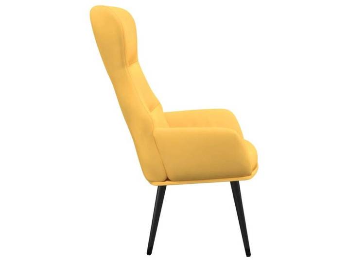 Fauteuil simple - Jaune - Chaise de relaxation - Jaune moutarde Tissu 70x77x94 cm F7936