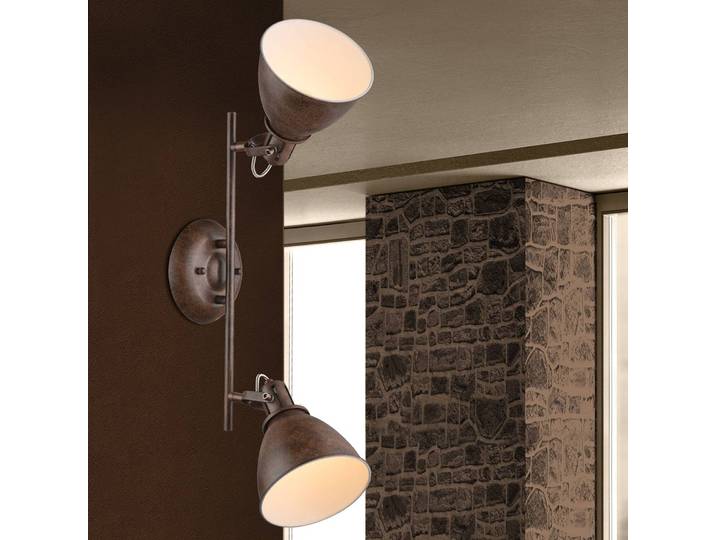 Globo Deckenlampe Giorgio, dimmbar, braun / rost, für Wohn- / Esszimmer, Metall, Deckenlampe