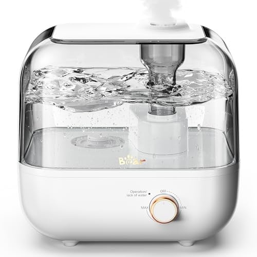 Bear Luchtbevochtiger 5L Wit met Aromatherapie en 360 graden Stoommondstuk