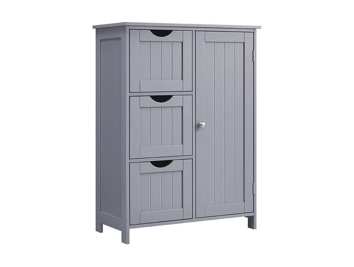 Kommode VASAGLE in Landhausstil 60 x 80 cm , grau, B:60cm H:80cm T:28,5cm, MDF, Sideboards, Kommode