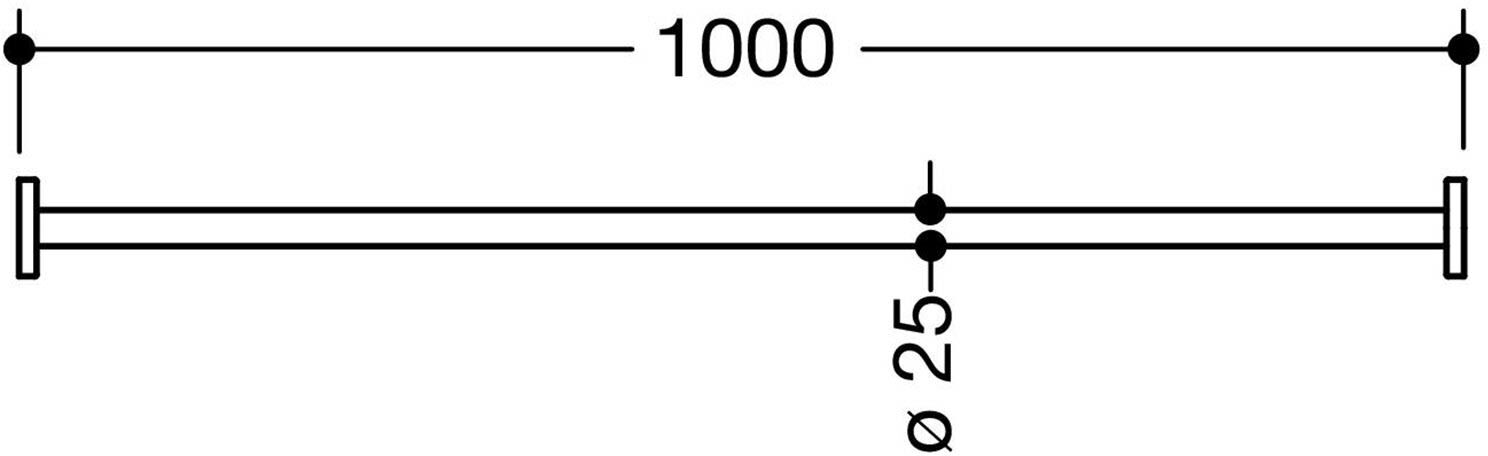 HEWI System 900 Vorhangstange 100 cm